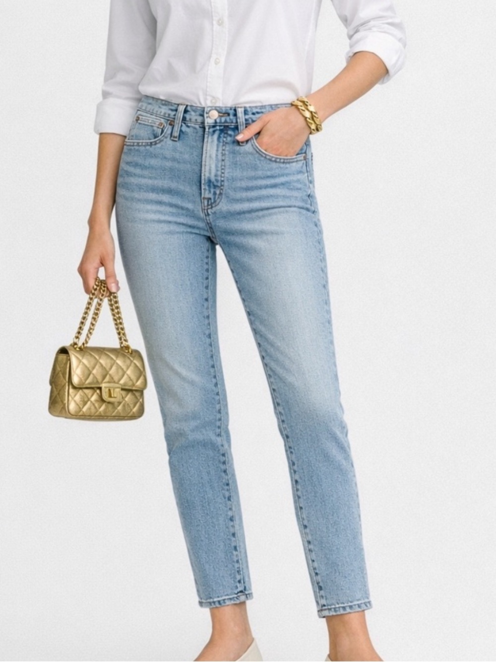 NWT J. Crew 9" high-rise toothpick jean in Seacoast wash